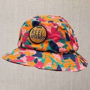 Reel Legends Girls Bucket Hat OSFM Floral Camo Sun Hat